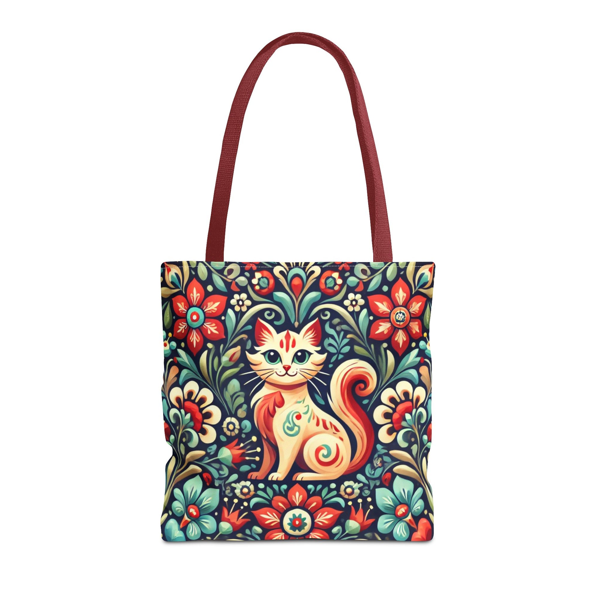 Orange Cat Folk Art Tote Bag (AOP)