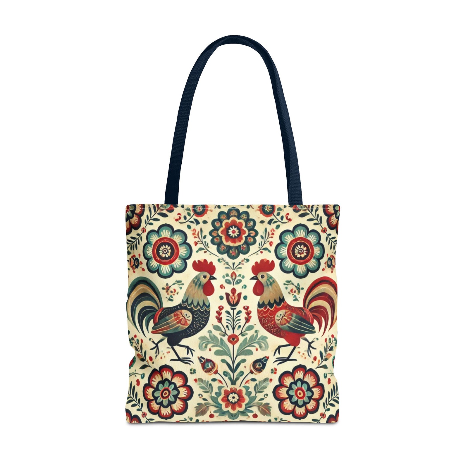 Polish Rooster Retro Themed Tote Bag