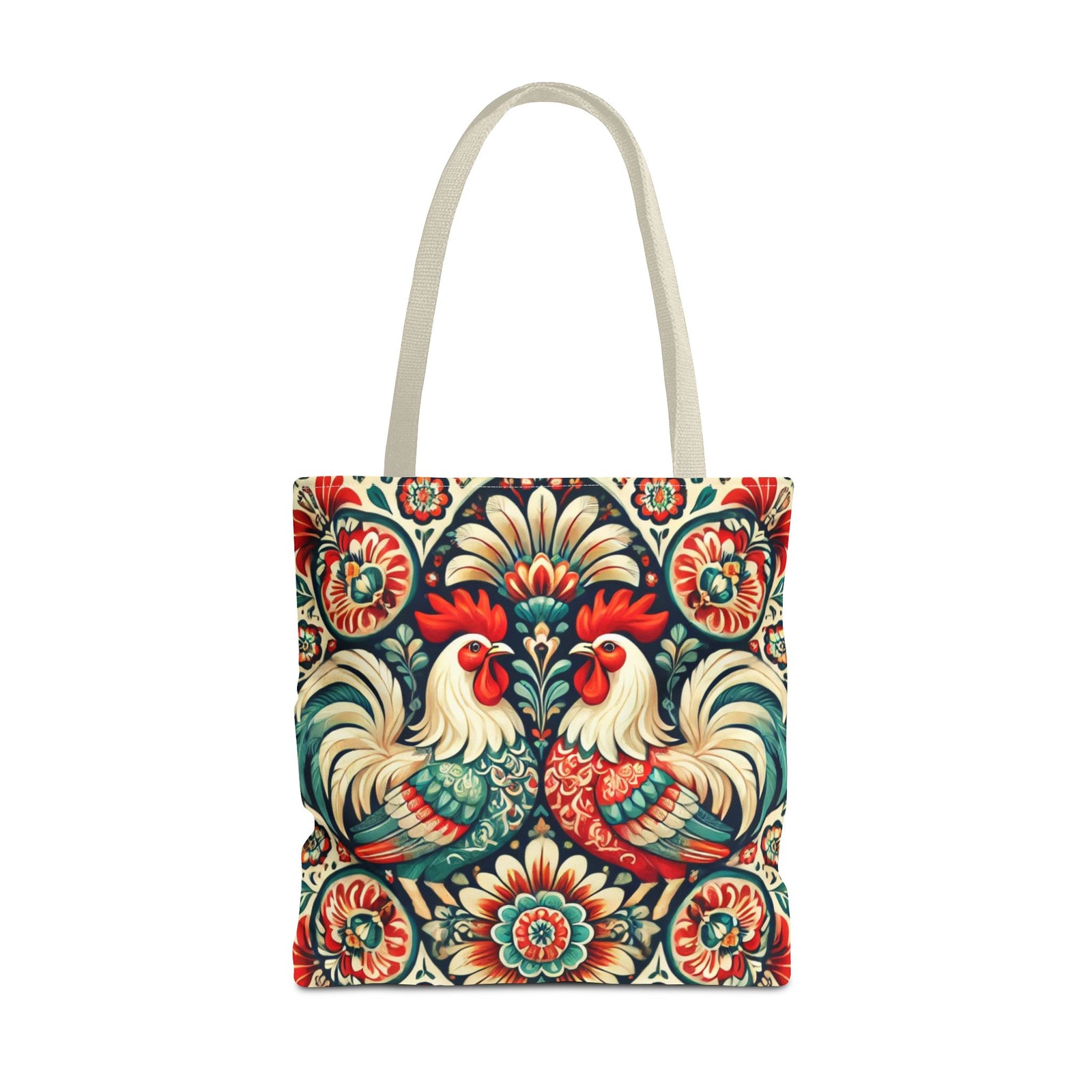 Retro Polish Chicken Pattern Tote Bag