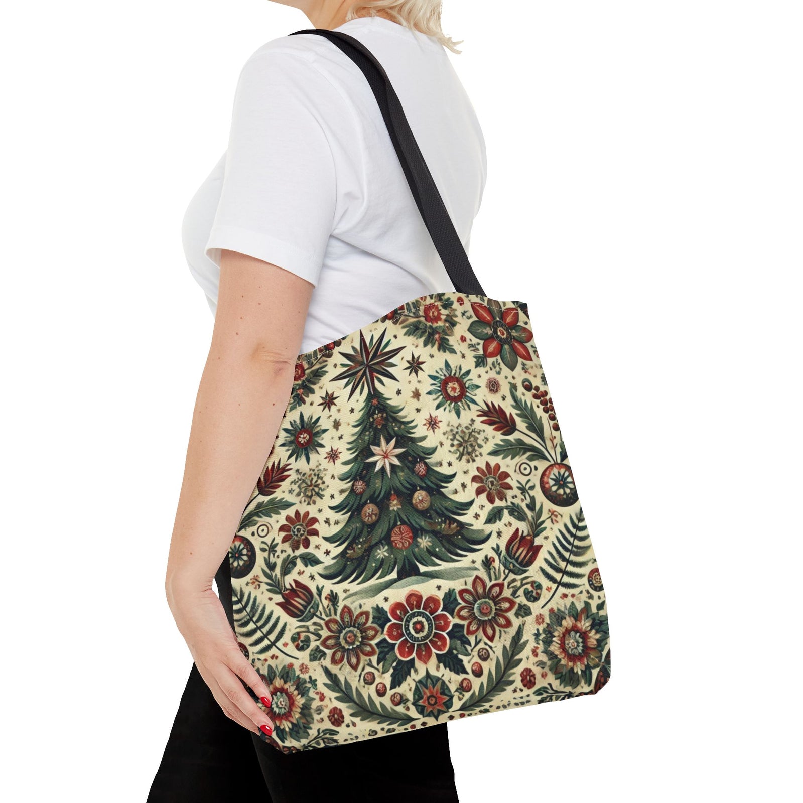Vintage Christmas Tree Retro Tote Bag