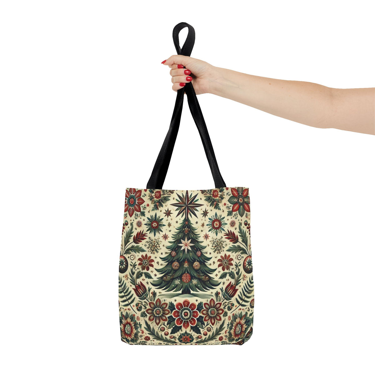 Vintage Christmas Tree Retro Tote Bag