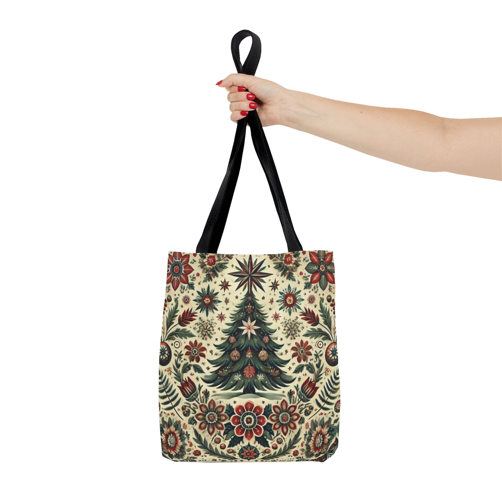 Vintage Christmas Tree Retro Tote Bag