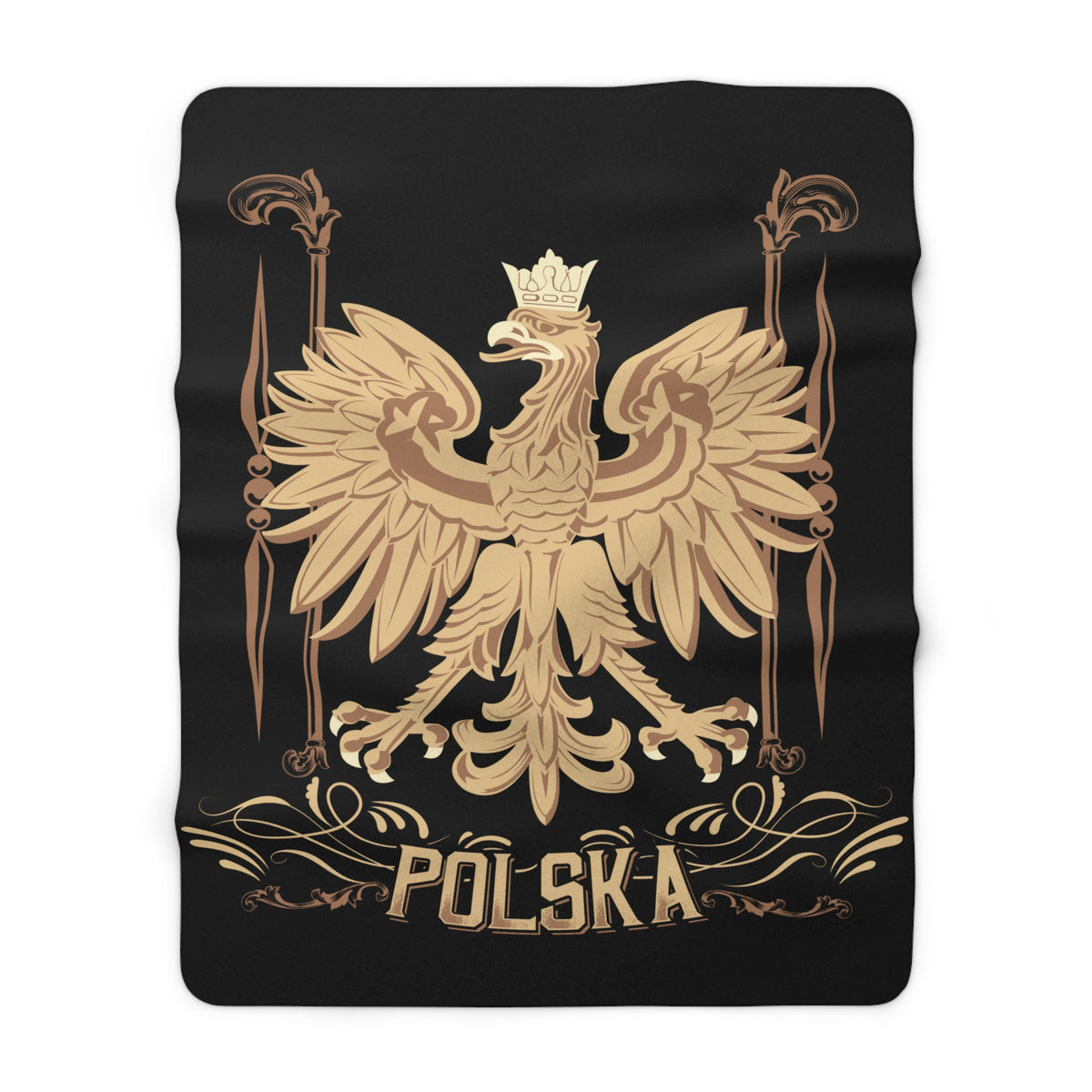 Polska Eagle Sherpa Fleece Blanket