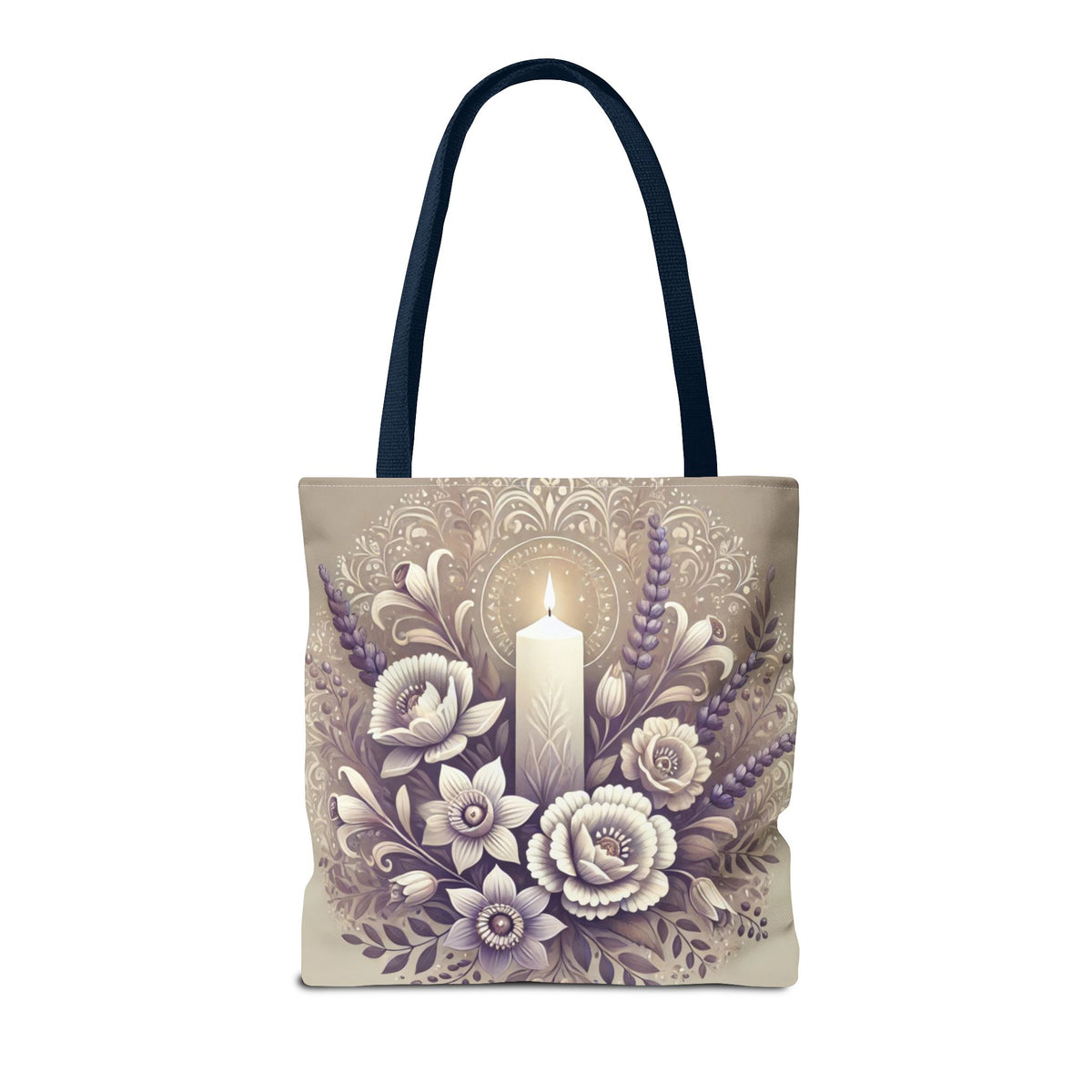 All Saints Day Religious Floral Folk Art Tote Bag