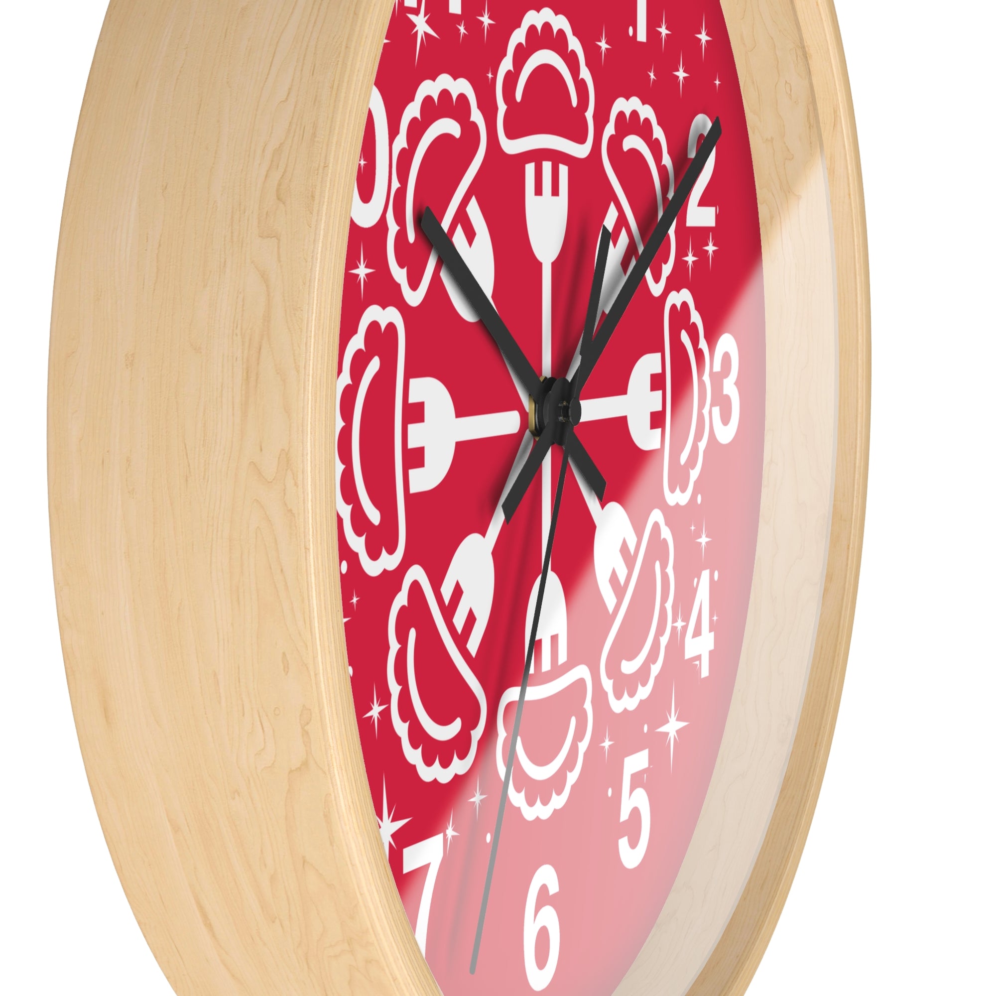 Pierogi Snowflake Wall Clock