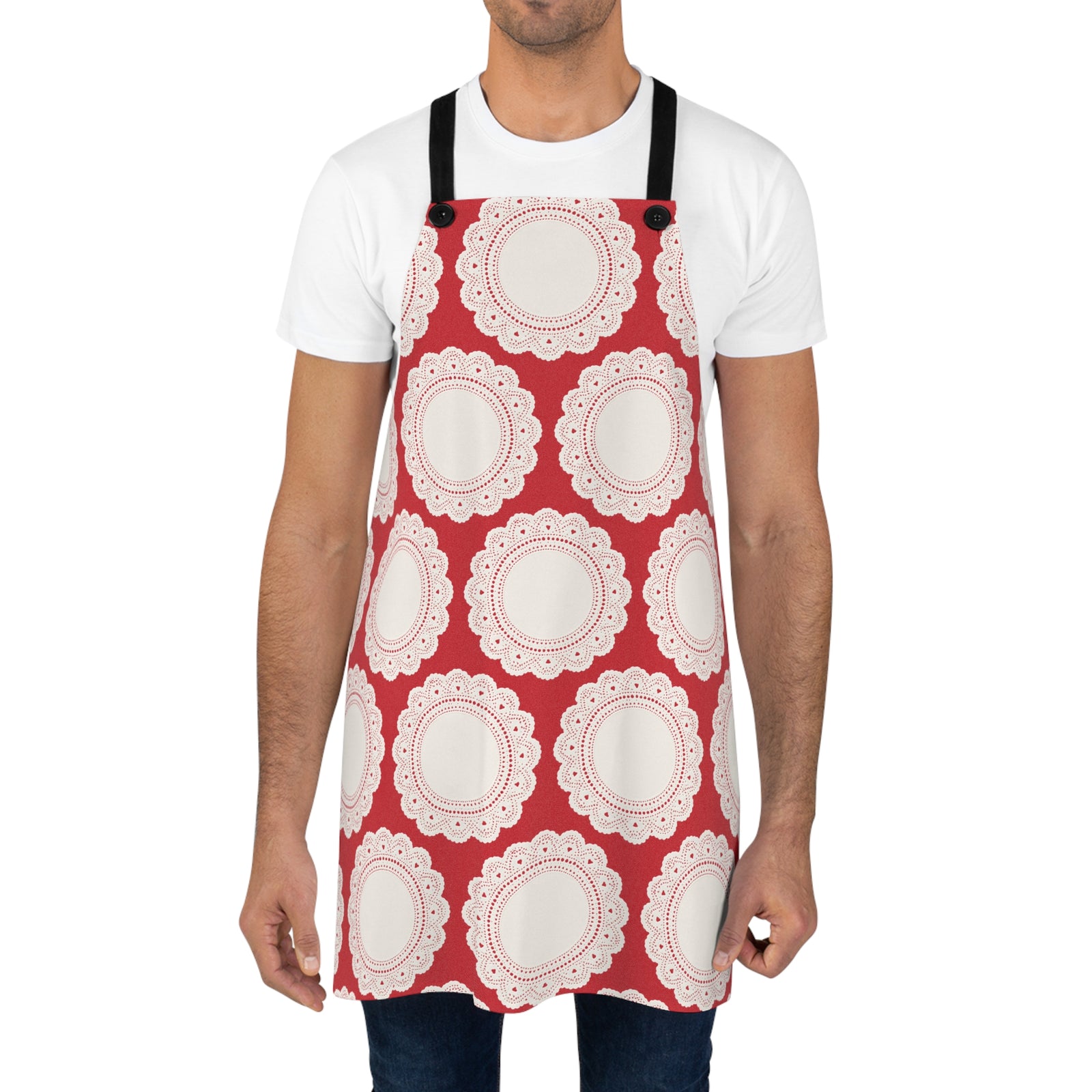 Lace Doily Pattern Poly Twill Apron