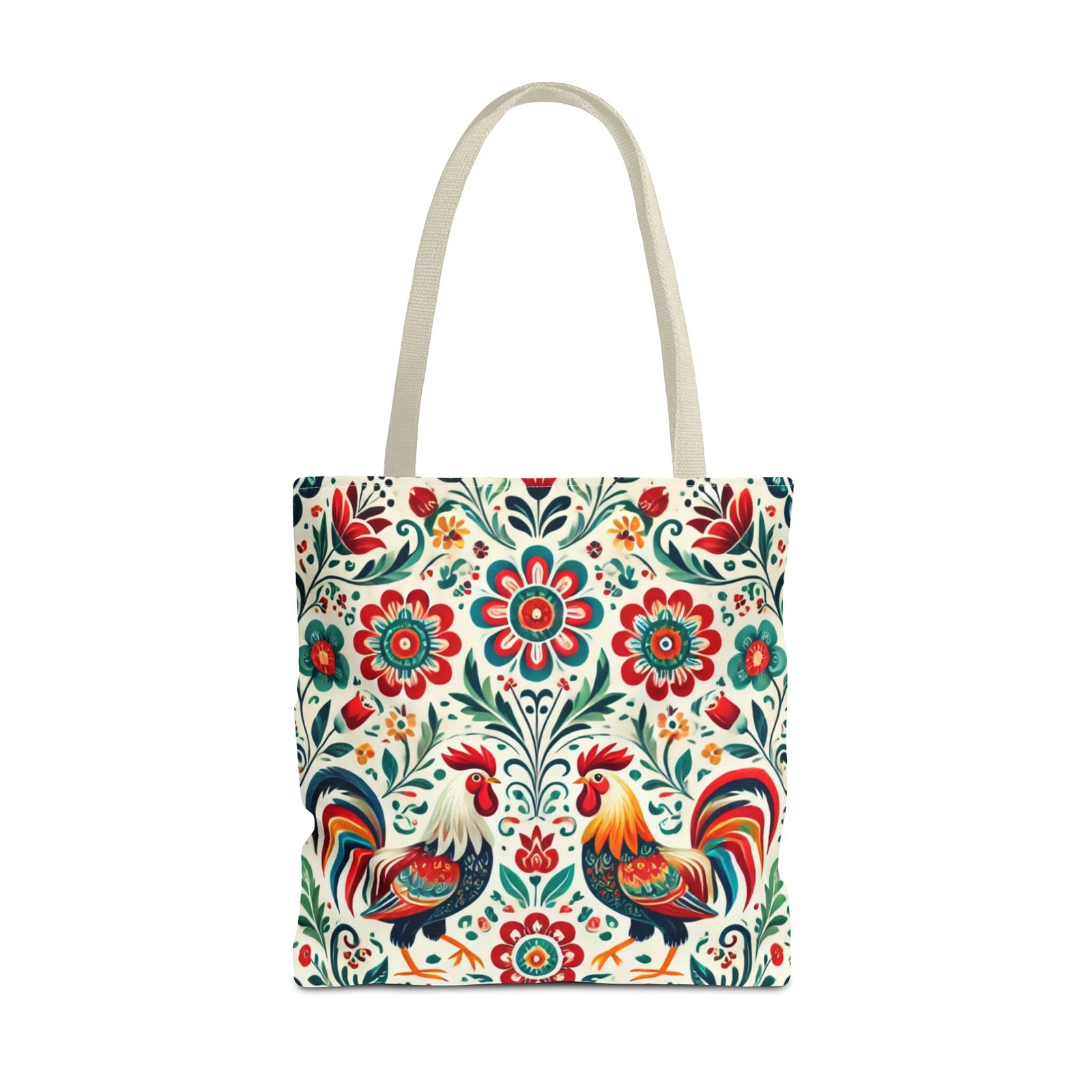 Colorful Polish Wycinanki Floral Design Tote Bag