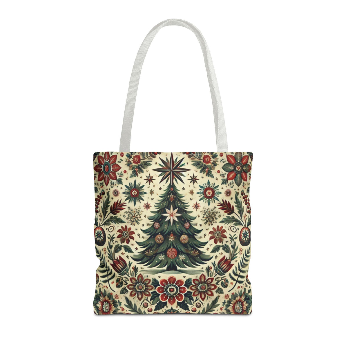 Vintage Christmas Tree Retro Tote Bag