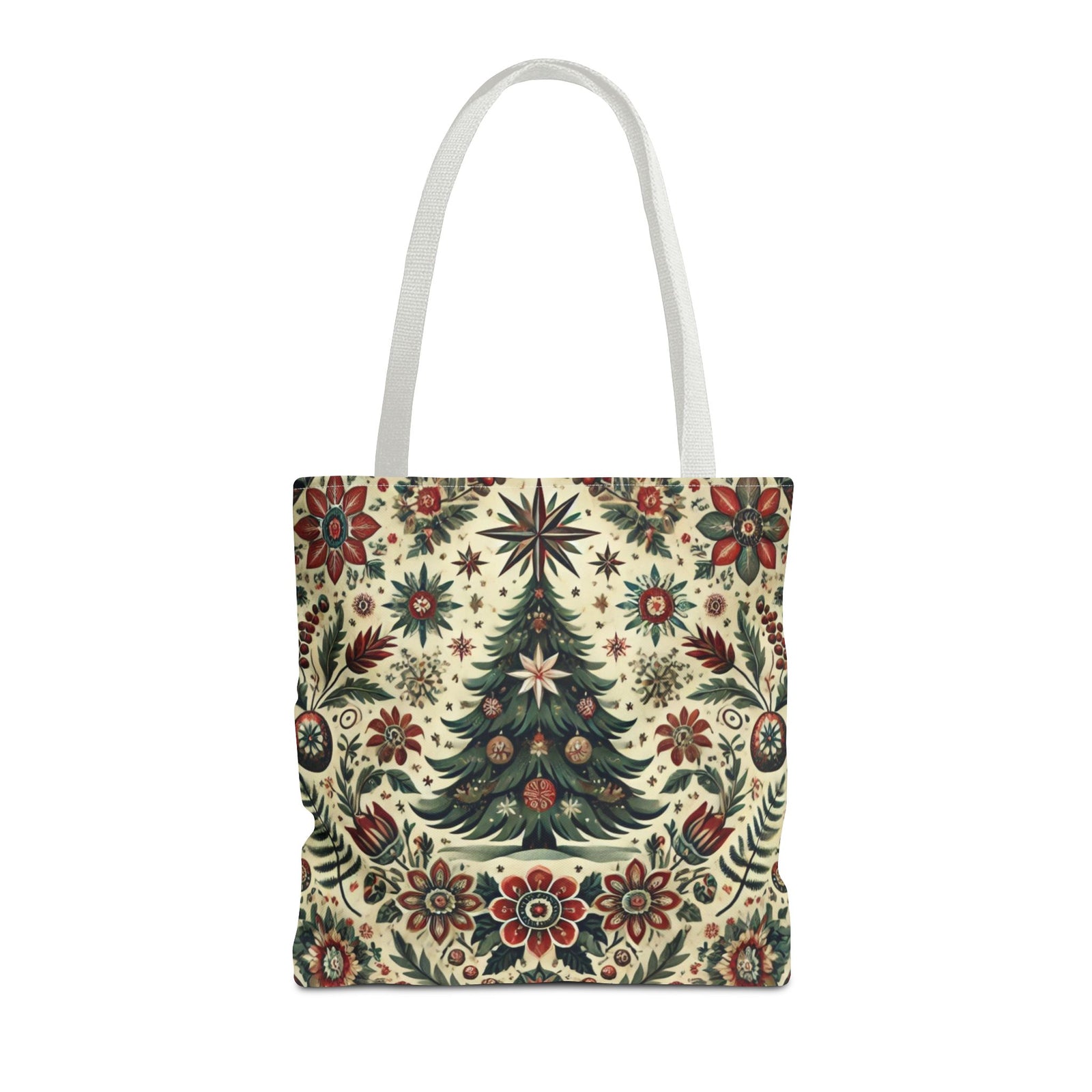 Vintage Christmas Tree Retro Tote Bag