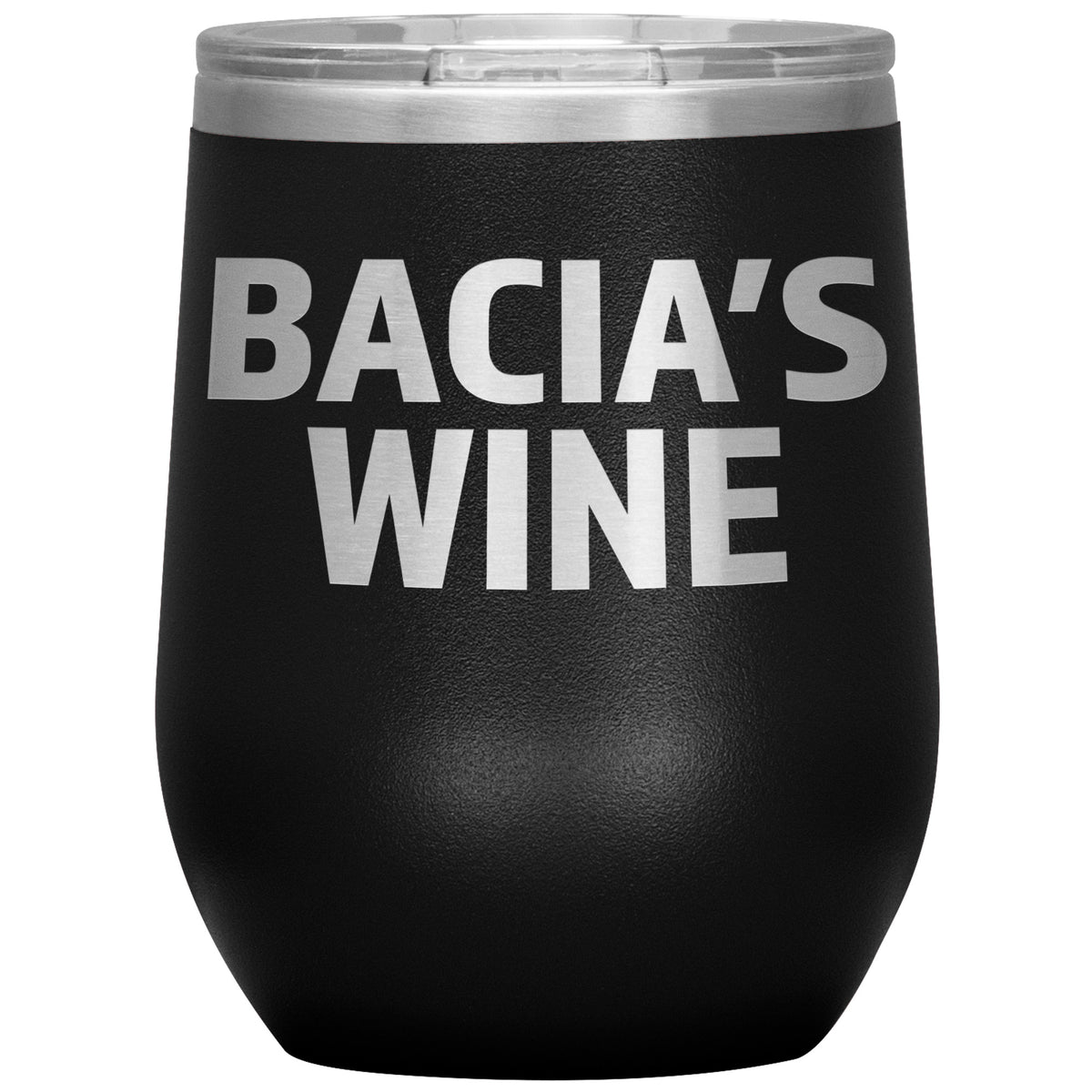 Babcia&#39;s Insulated Wine Tumbler Tumblers teelaunch Black  
