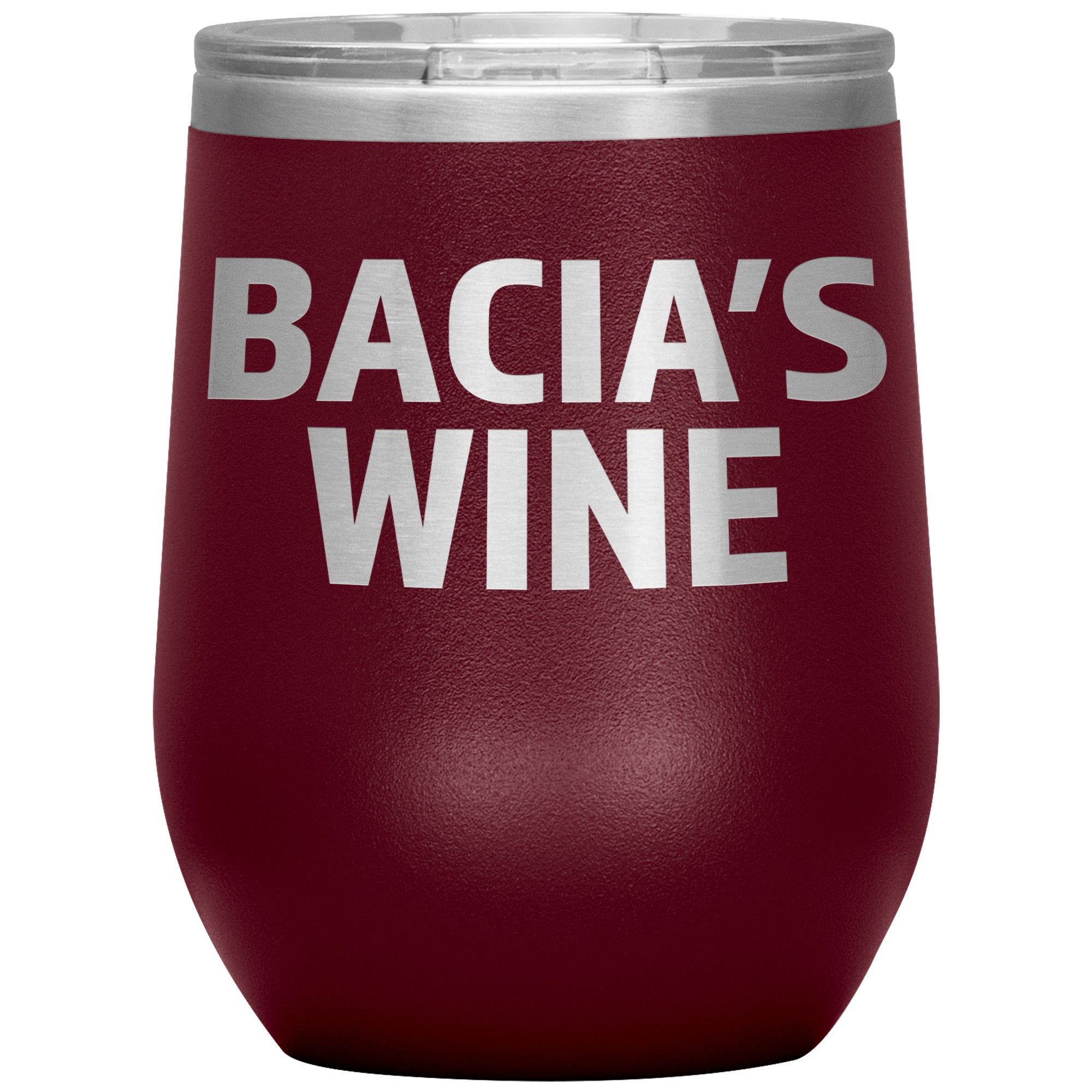Babcia's Insulated Wine Tumbler Tumblers teelaunch Maroon  