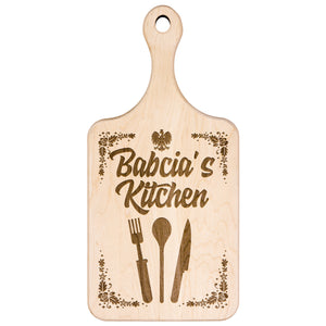 Babcia's Kitchen Hardwood Paddle Cutting Board -  - Polish Shirt Store