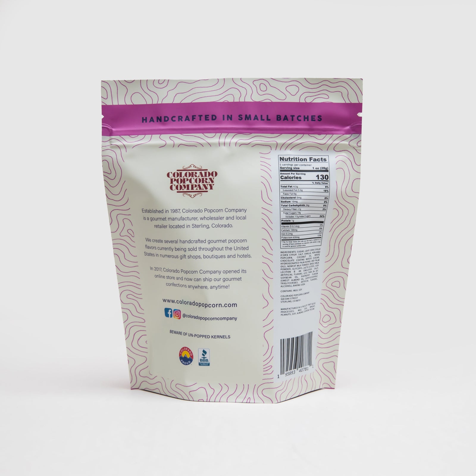 Raspberry White Chocolate Popcorn