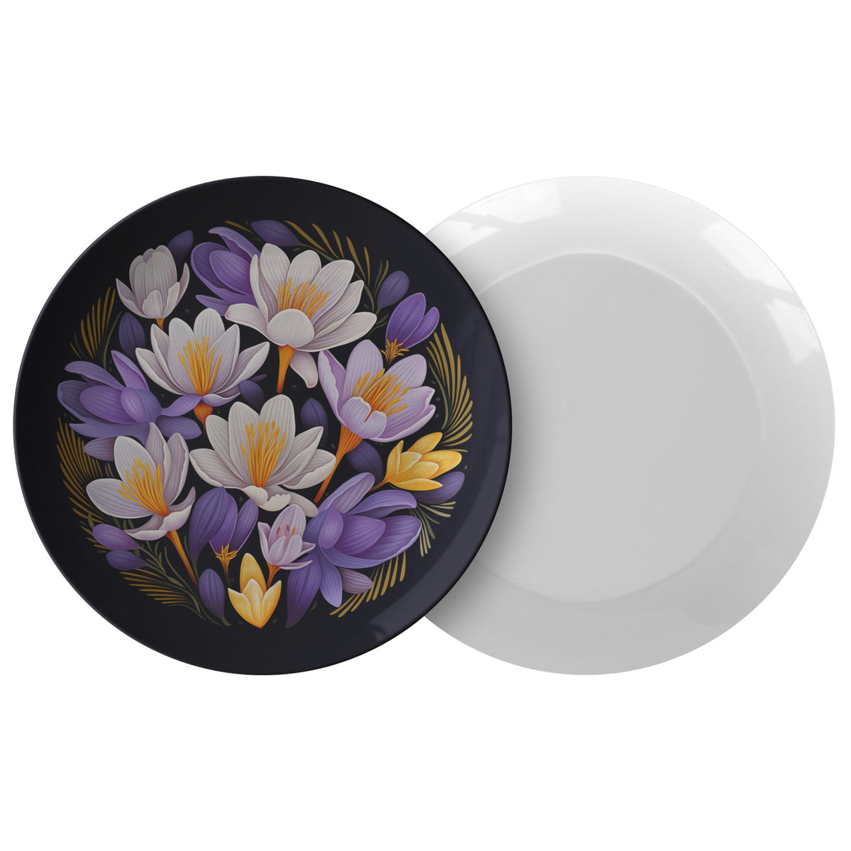 Crocus Scepusiensis Flowers Plate Kitchenware teelaunch Single  