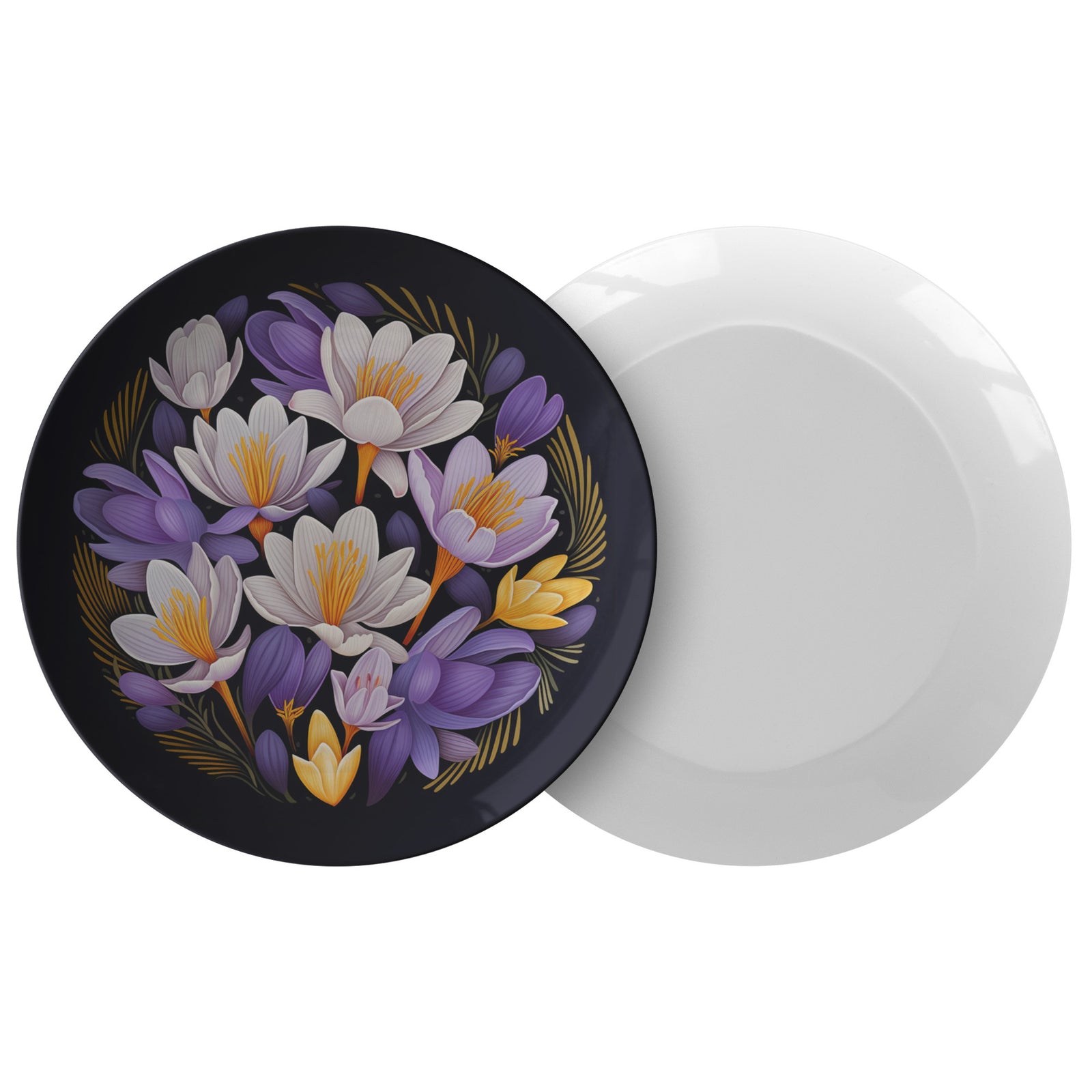 Crocus Scepusiensis Flowers Plate Kitchenware teelaunch Single  