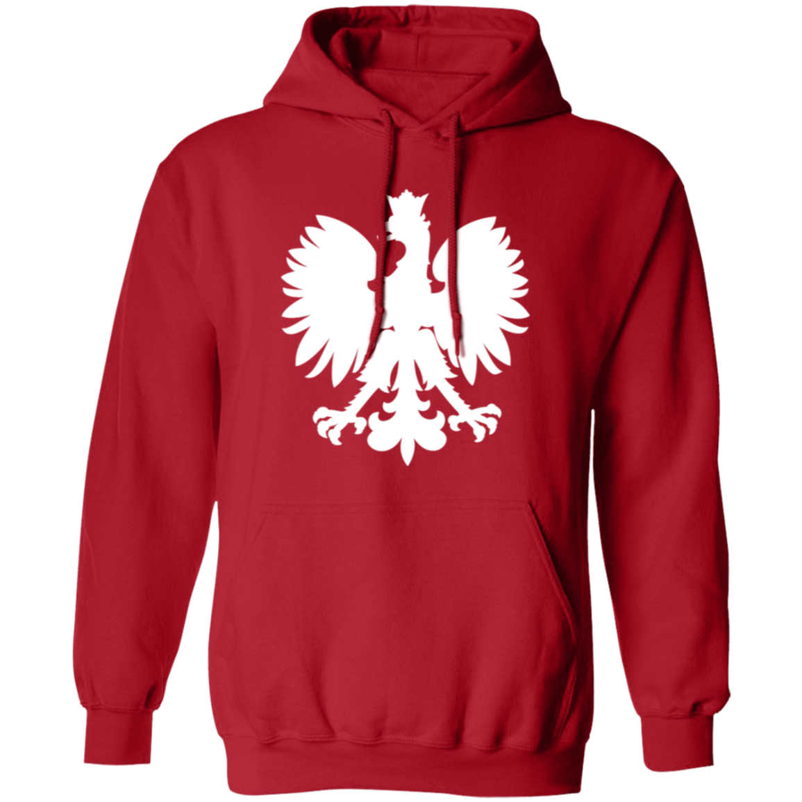 Polish White Eagle Apparel CustomCat G185 Pullover Hoodie Red S
