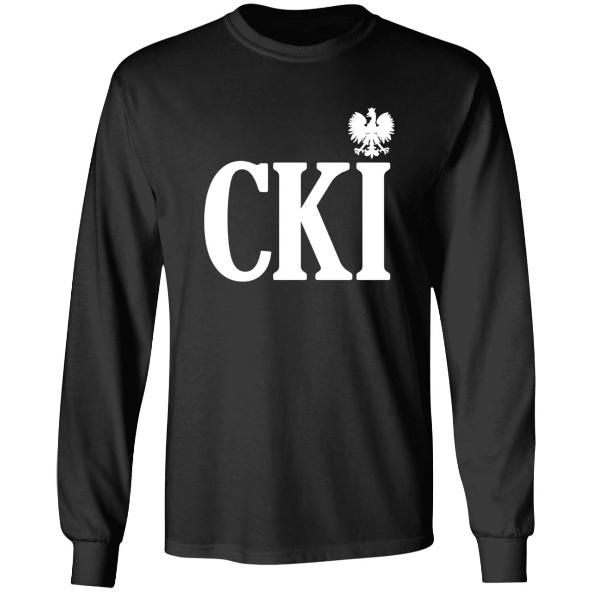 CKI Polish Surname Ending Apparel CustomCat G540 LS T-Shirt Black S