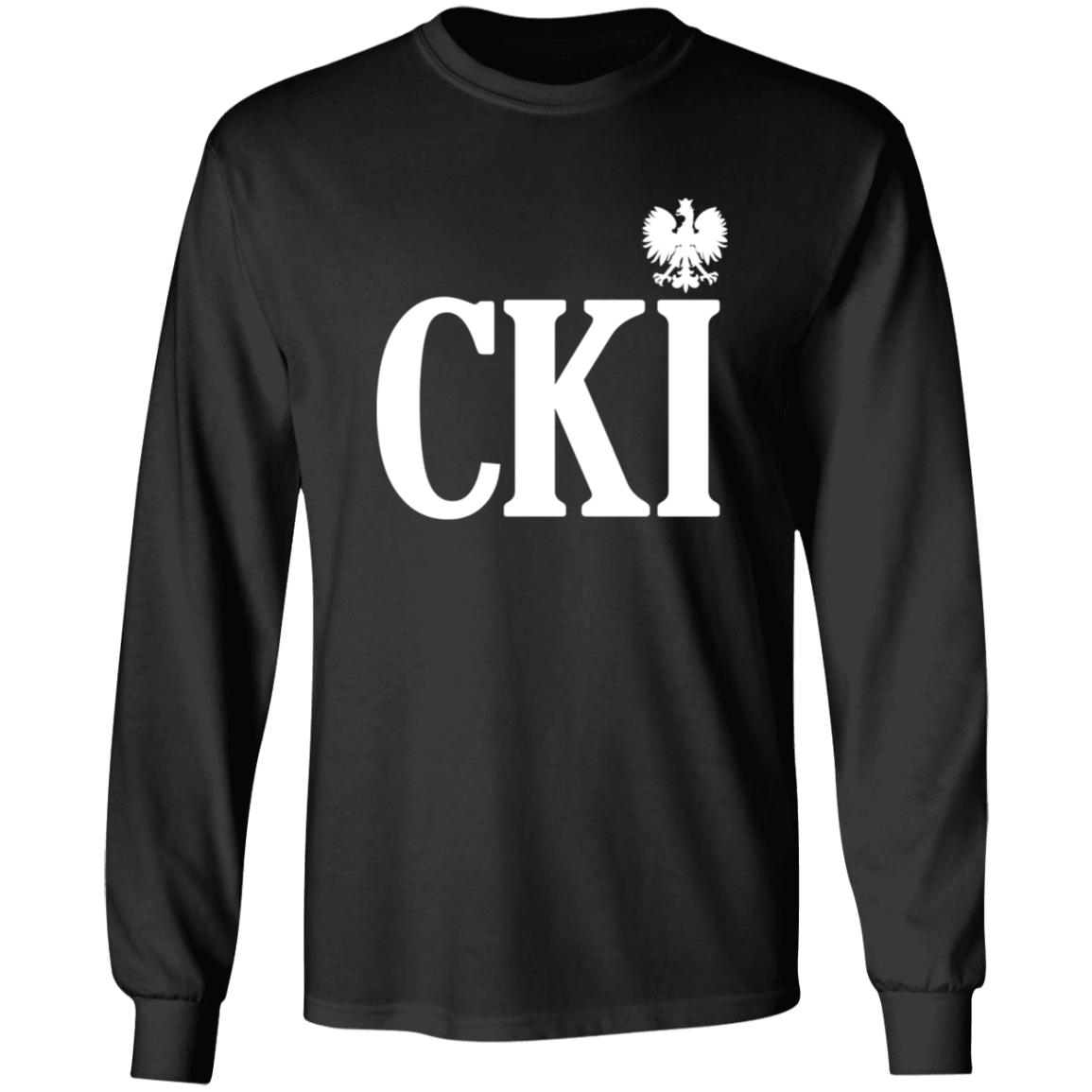CKI Polish Surname Ending Apparel CustomCat G240 LS Ultra Cotton T-Shirt Black S