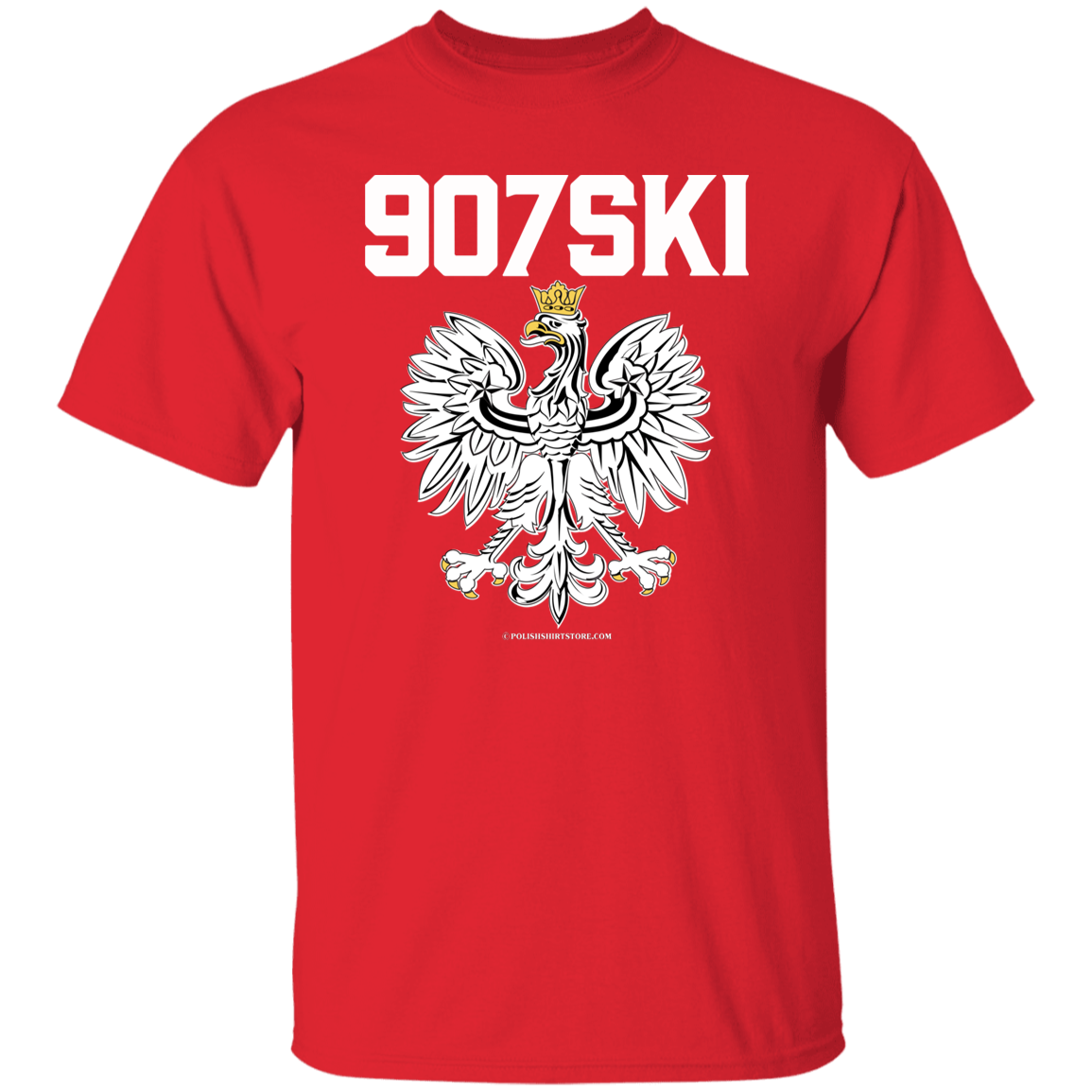 Anchorage Alaska 907SKI Apparel CustomCat G500 5.3 oz. T-Shirt Red S