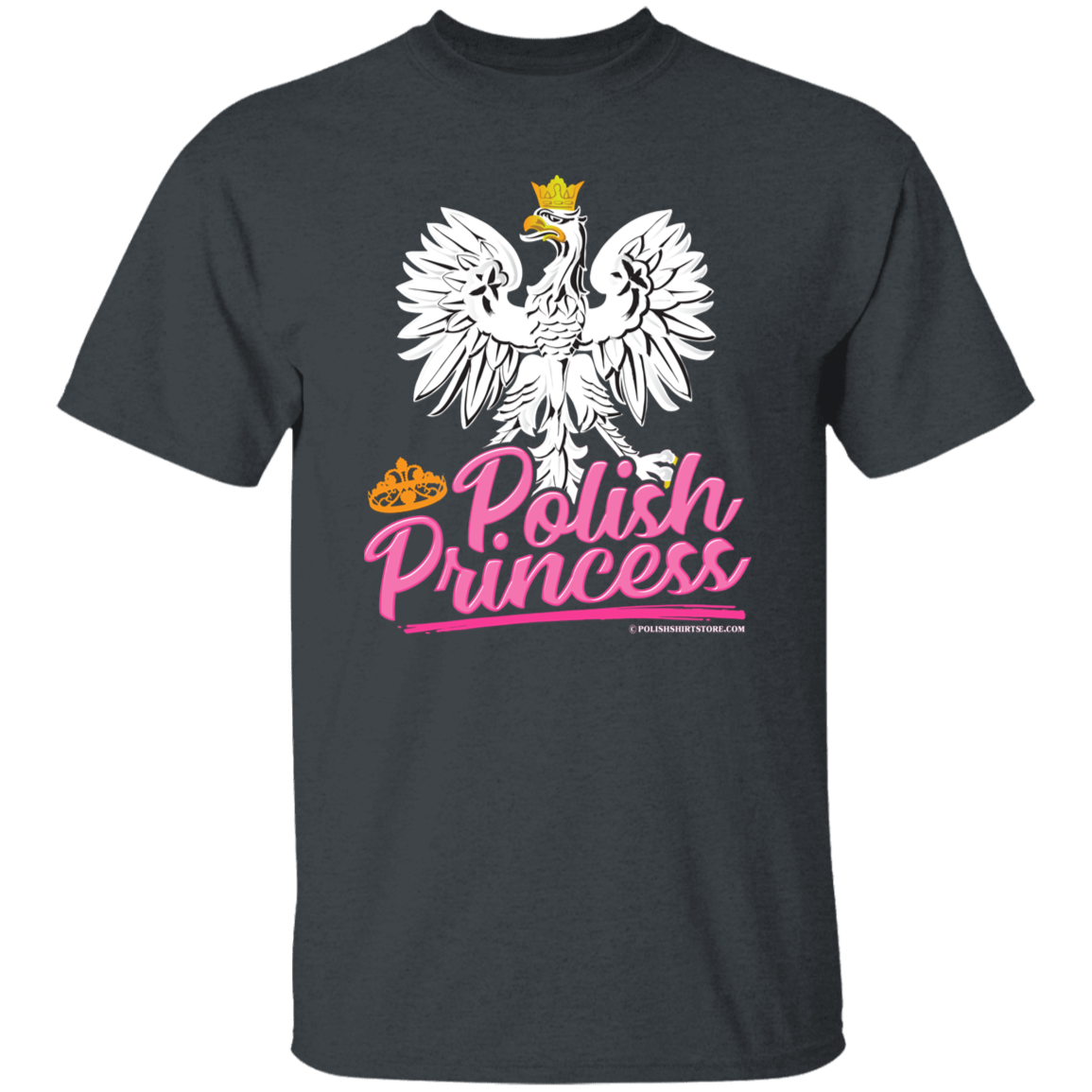 Polish Princess T-Shirt T-Shirts CustomCat Dark Heather S 