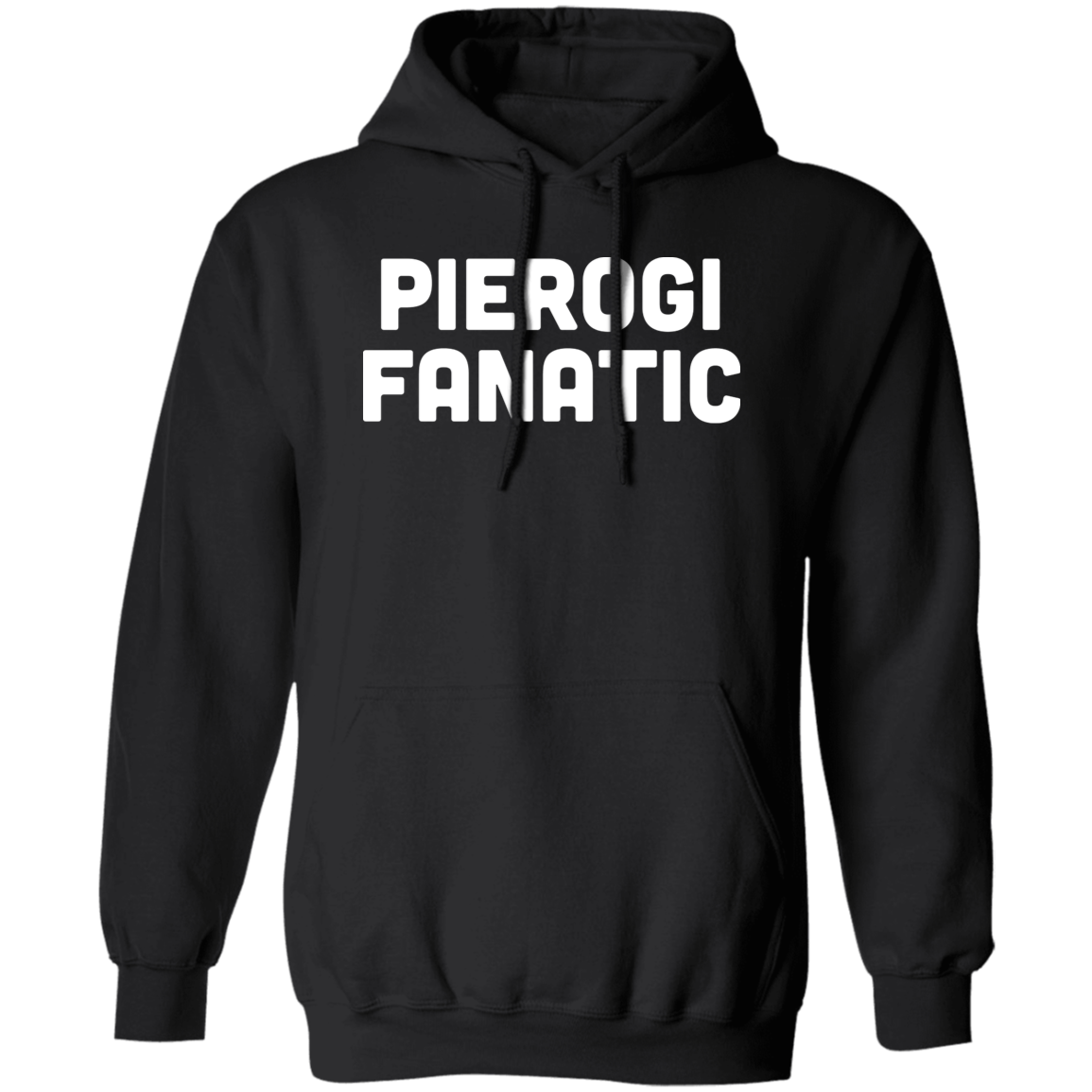 Pierogi Fanatic Apparel CustomCat G185 Pullover Hoodie Black S