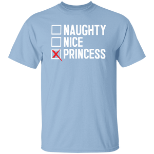 Naughty Nice Princess - Light Blue / S - Polish Shirt Store