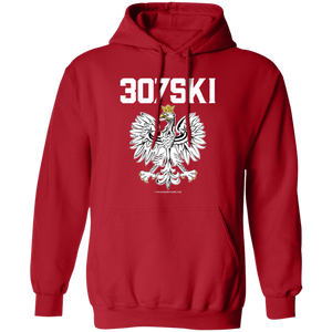 307SKI - G185 Pullover Hoodie / Red / S - Polish Shirt Store