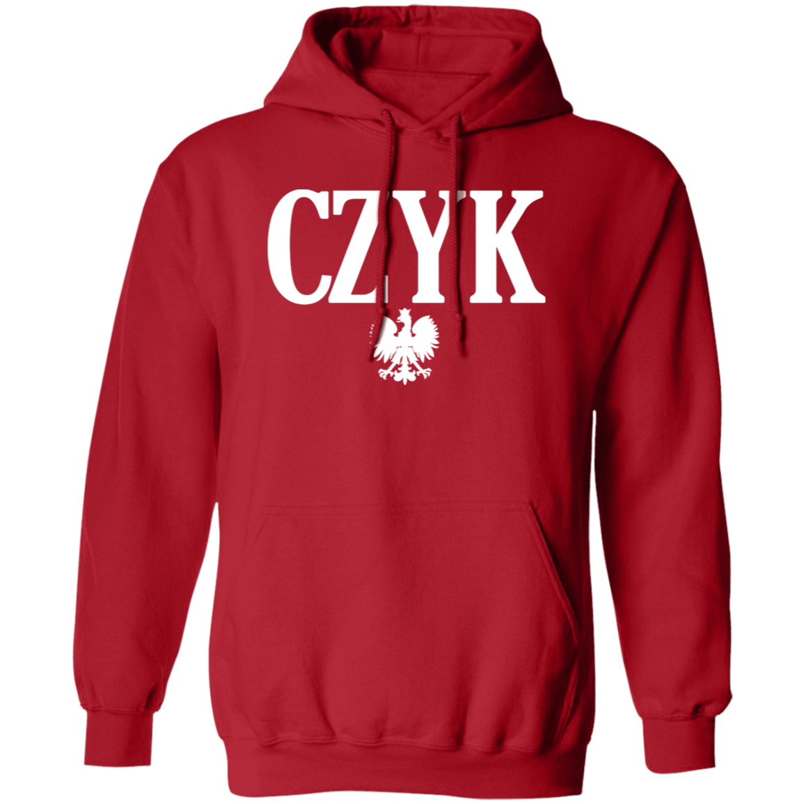CZYK Polish Surname Ending Apparel CustomCat G185 Pullover Hoodie Red S