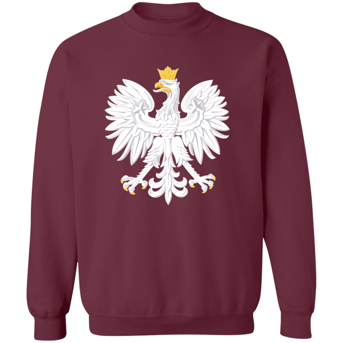 Polish Eagle Sweatshirt Sweatshirts CustomCat Maroon S 