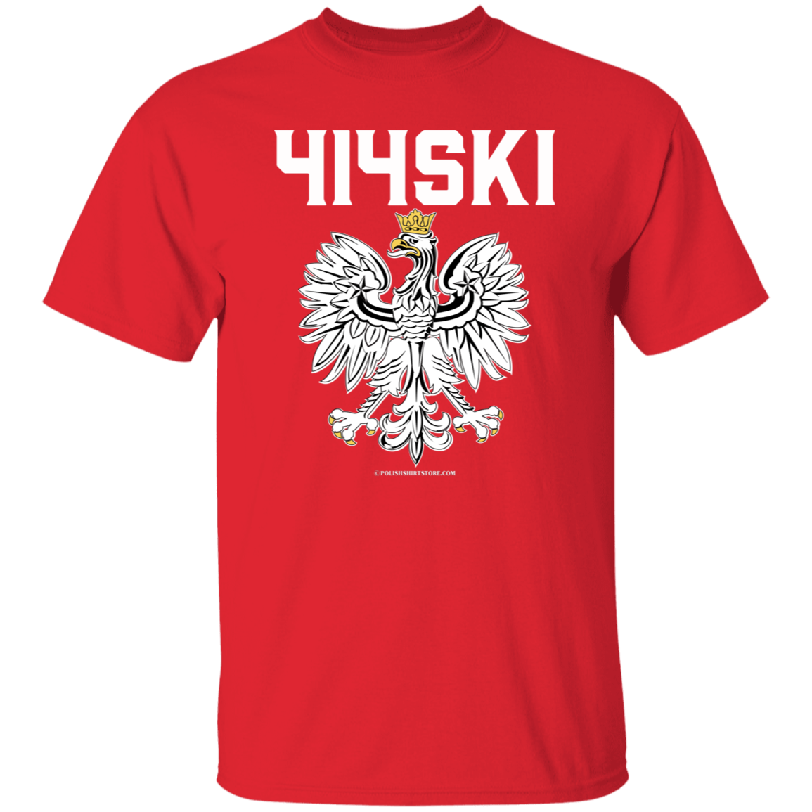 414SKI Apparel CustomCat G500 5.3 oz. T-Shirt Red S