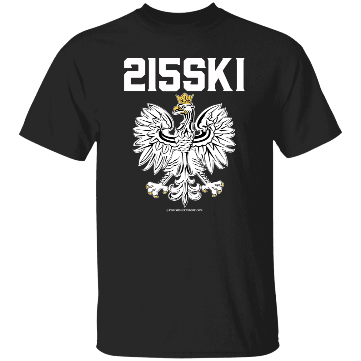 215SKI Area Code 215 Apparel CustomCat G500 5.3 oz. T-Shirt Black S