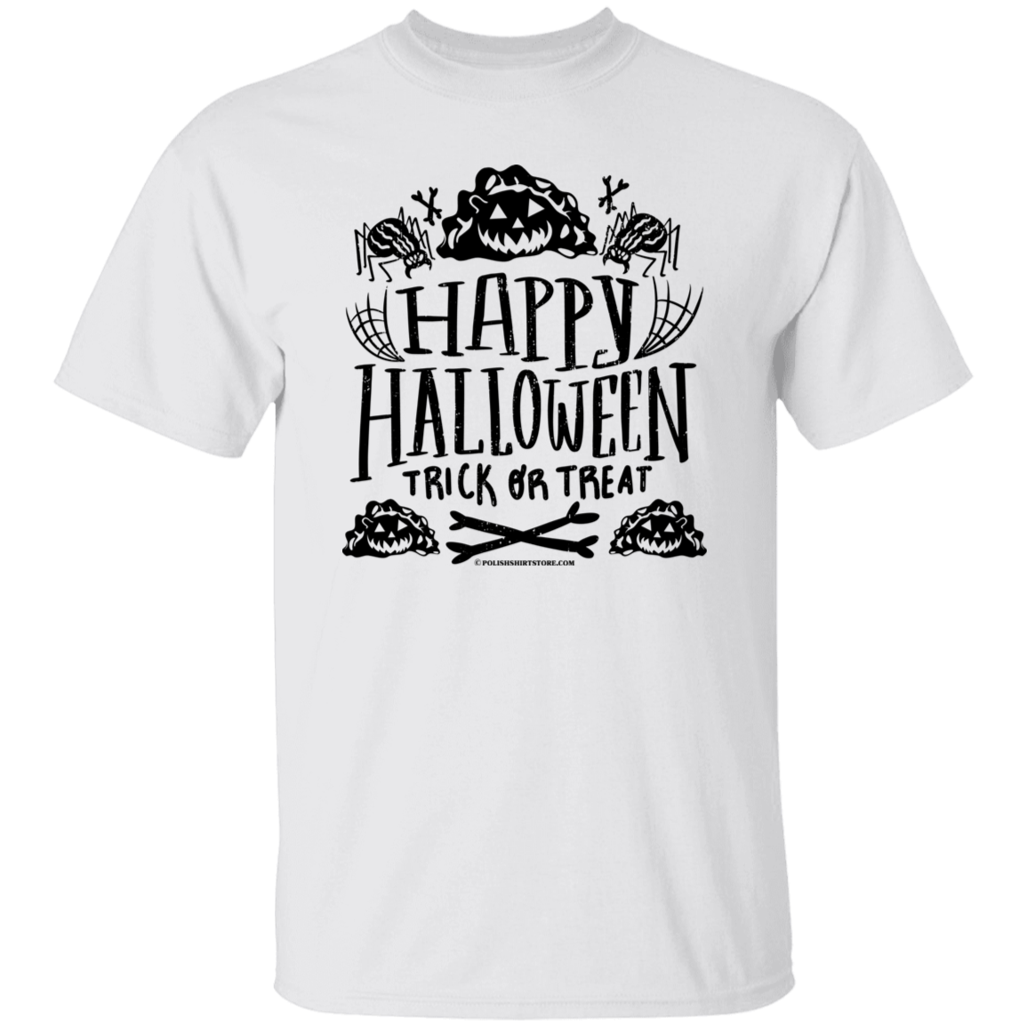 Happy Halloween Trick Or Treat Pierogi T-Shirts CustomCat White S 