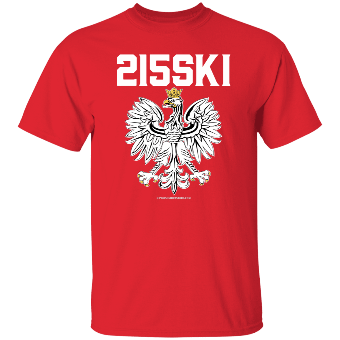 215SKI Area Code 215 Apparel CustomCat G500 5.3 oz. T-Shirt Red S