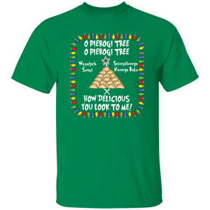 Pierogi Tree Shirt - How Delicious You Look To Me - Turf Green / S - Polish Shirt Store
