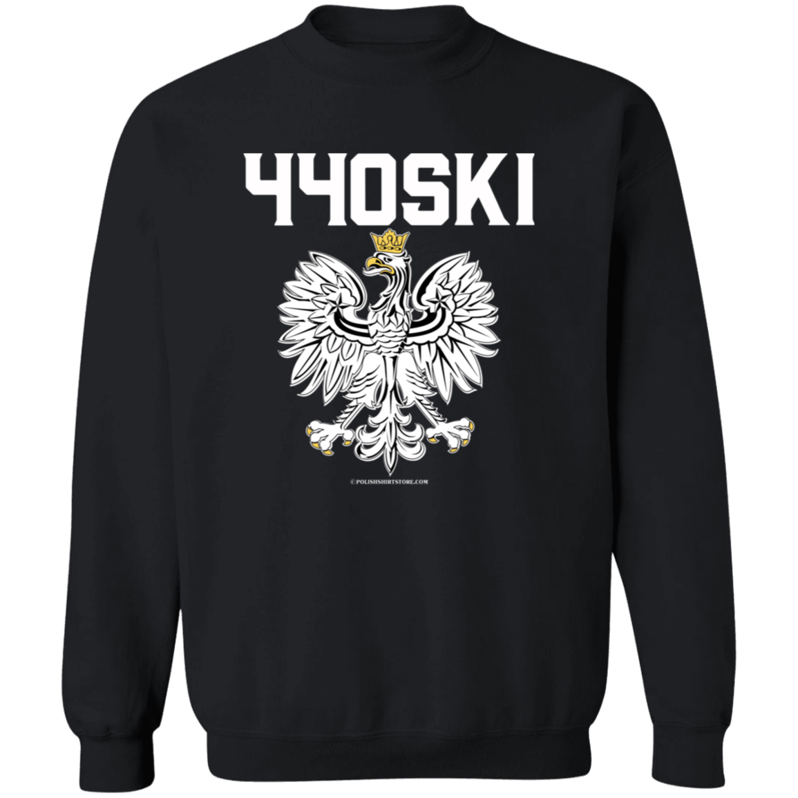 440SKI Apparel CustomCat G180 Crewneck Pullover Sweatshirt Black S