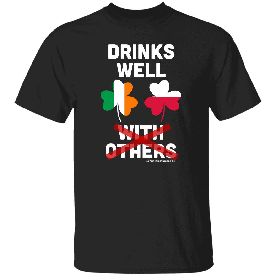 Drinks Well Not With Others Apparel CustomCat G500 5.3 oz. T-Shirt Black S