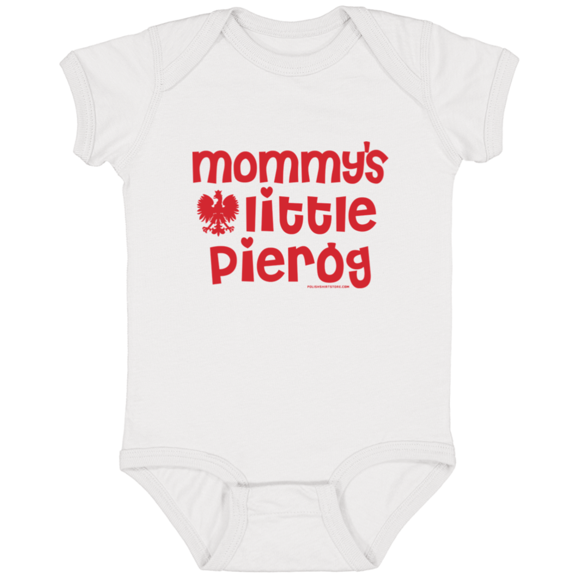Mommy's Little Pierogi Infant Bodysuit Baby CustomCat White Newborn 