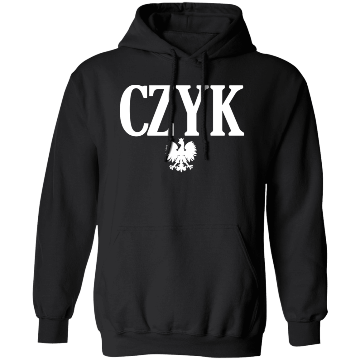 CZYK Polish Surname Ending Apparel CustomCat G185 Pullover Hoodie Black S