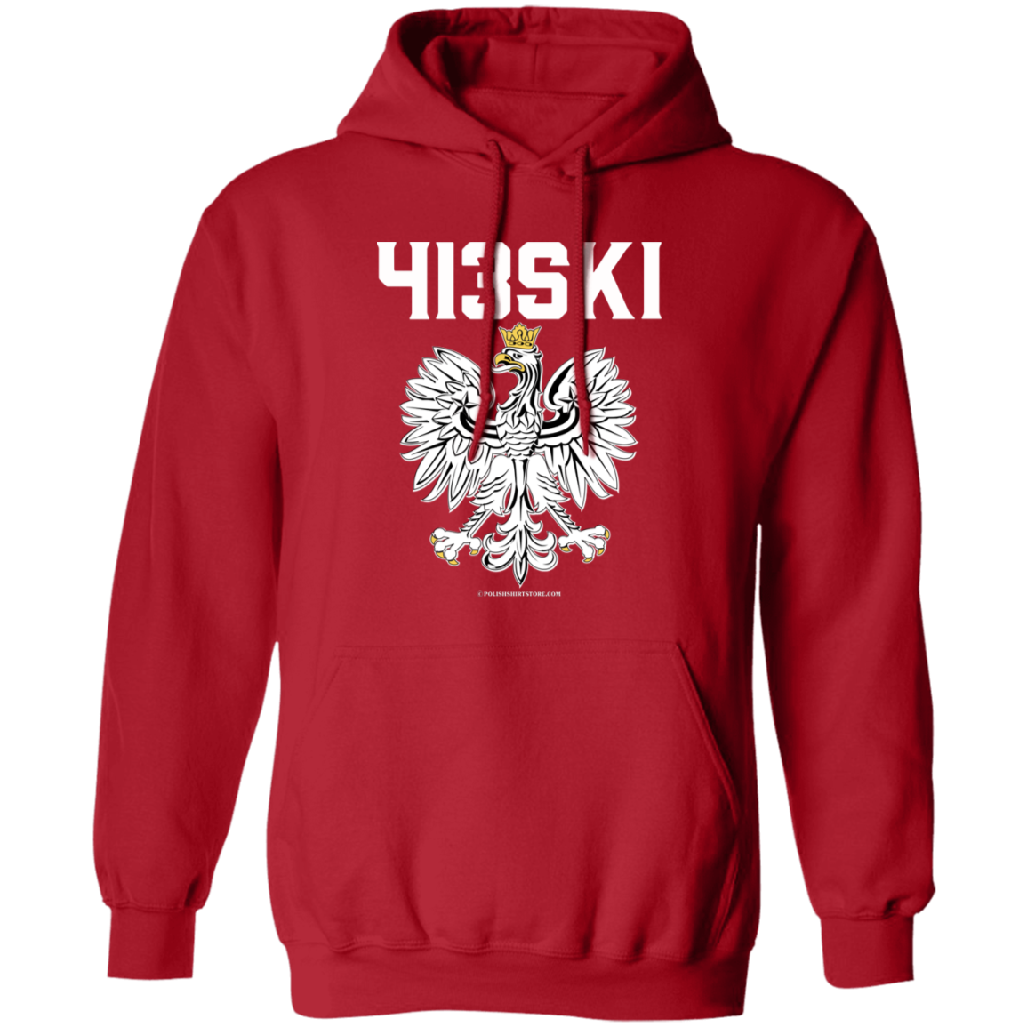 413SKI Apparel CustomCat G185 Pullover Hoodie Red S
