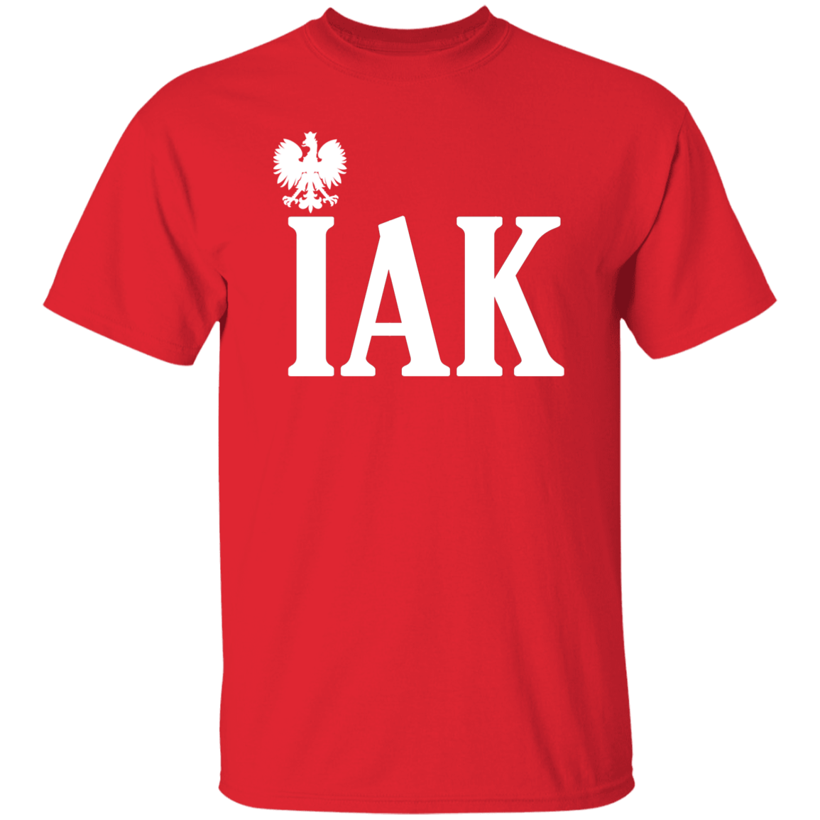 IAK Polish Surname Ending Apparel CustomCat G500 5.3 oz. T-Shirt Red S