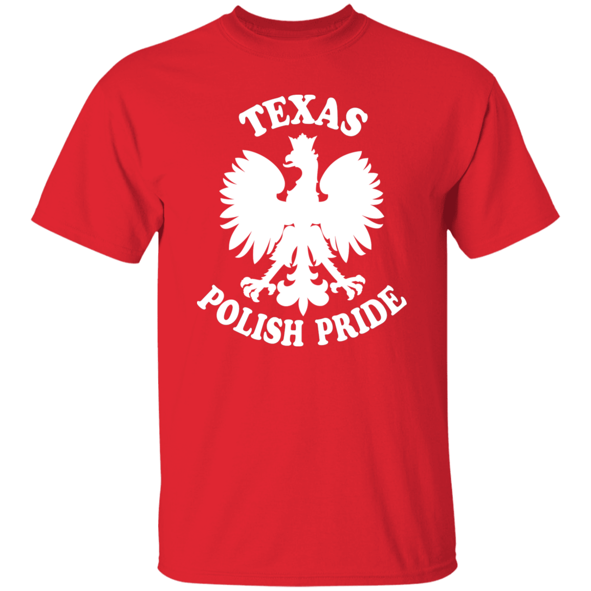 Texas  Polish Pride Apparel CustomCat G500 5.3 oz. T-Shirt Red S