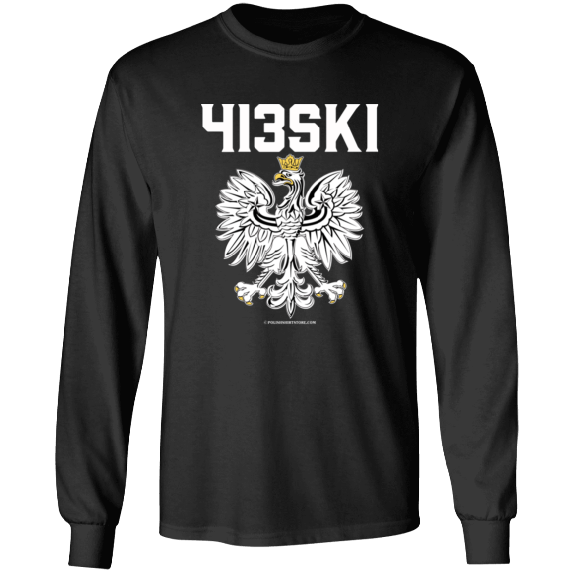 413SKI Apparel CustomCat G240 LS Ultra Cotton T-Shirt Black S