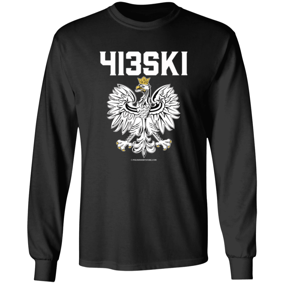 413SKI Apparel CustomCat G540 LS T-Shirt Black S