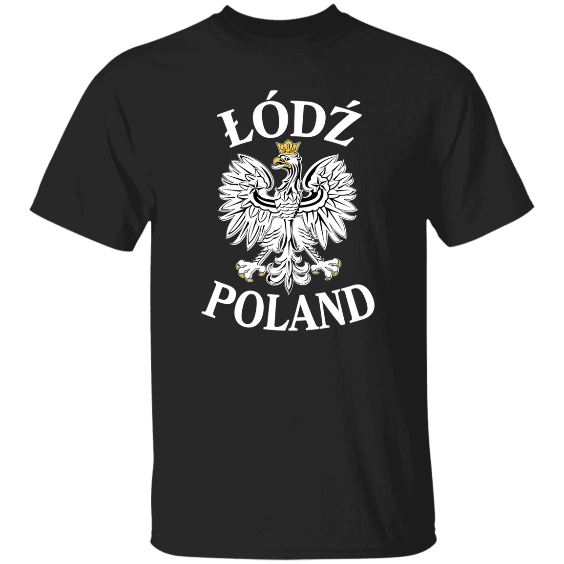Lodz Poland T-Shirt T-Shirts CustomCat Black S 