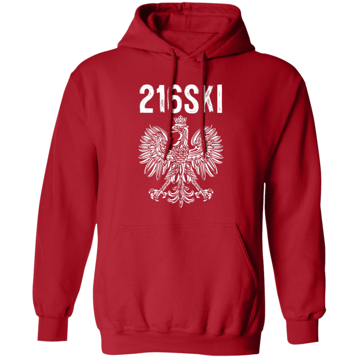 216SKI Cleveland Ohio Polish Pride Apparel CustomCat G185 Pullover Hoodie Red S