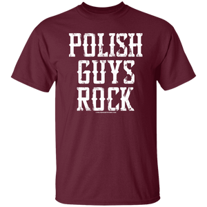 Polish Guys Rock T-Shirt - Maroon / S - Polish Shirt Store