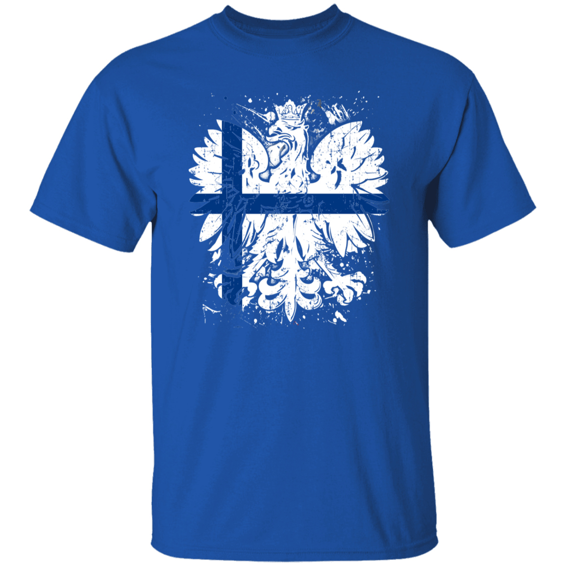 Polish Finnish Heritage T-Shirts CustomCat Royal S 