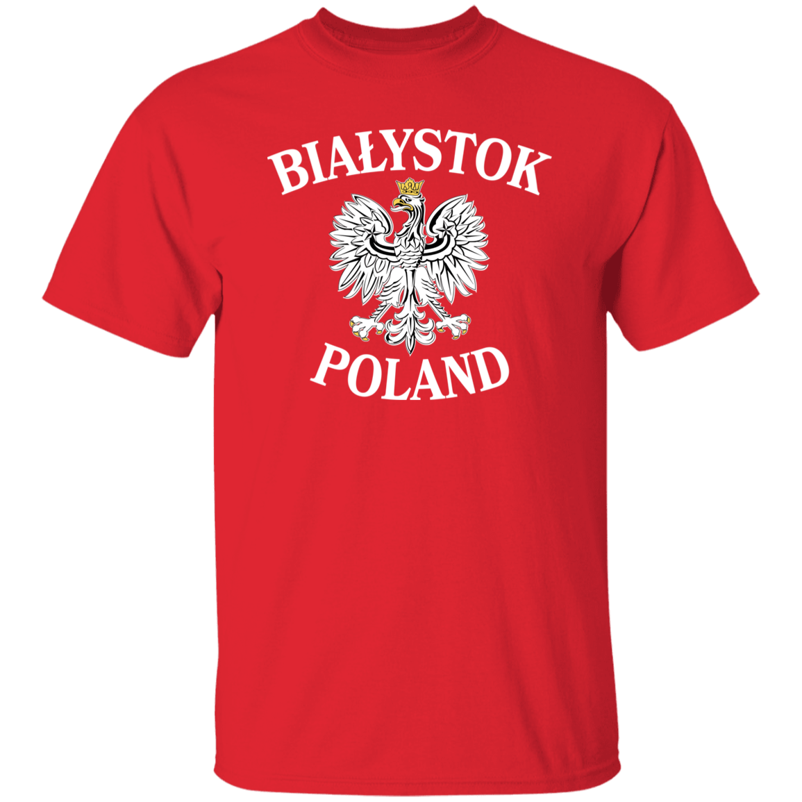 Bialystok Poland T-Shirt T-Shirts CustomCat Red S 
