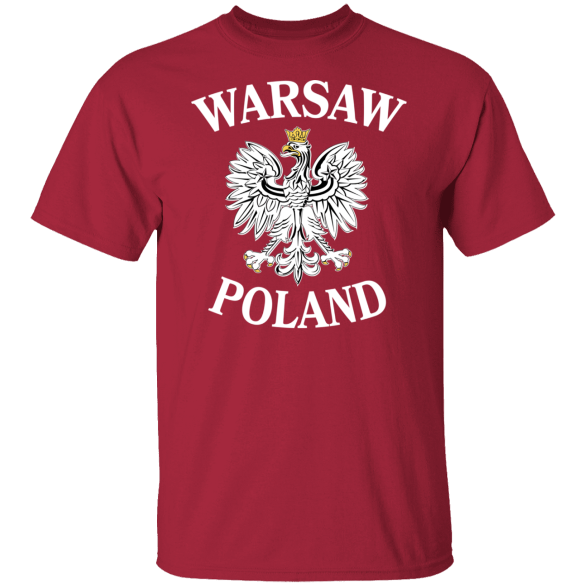 Warsaw Poland T-Shirt T-Shirts CustomCat Cardinal S 
