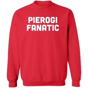 Pierogi Fanatic - G180 Crewneck Pullover Sweatshirt / Red / S - Polish Shirt Store